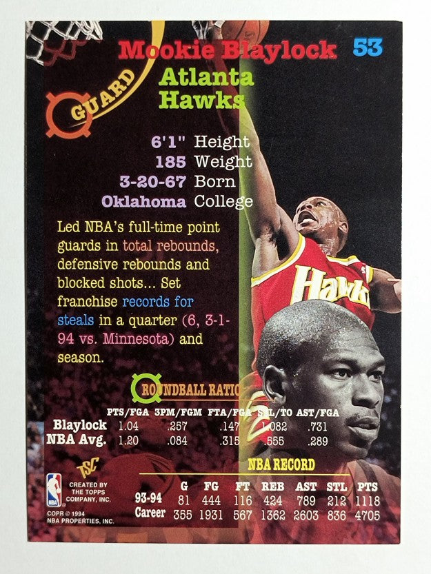 1994-95 Stadium Club #53 Mookie Blaylock