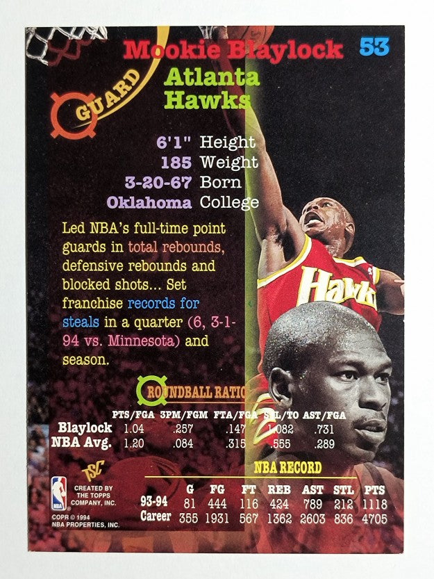 1994-95 Stadium Club #53 Mookie Blaylock