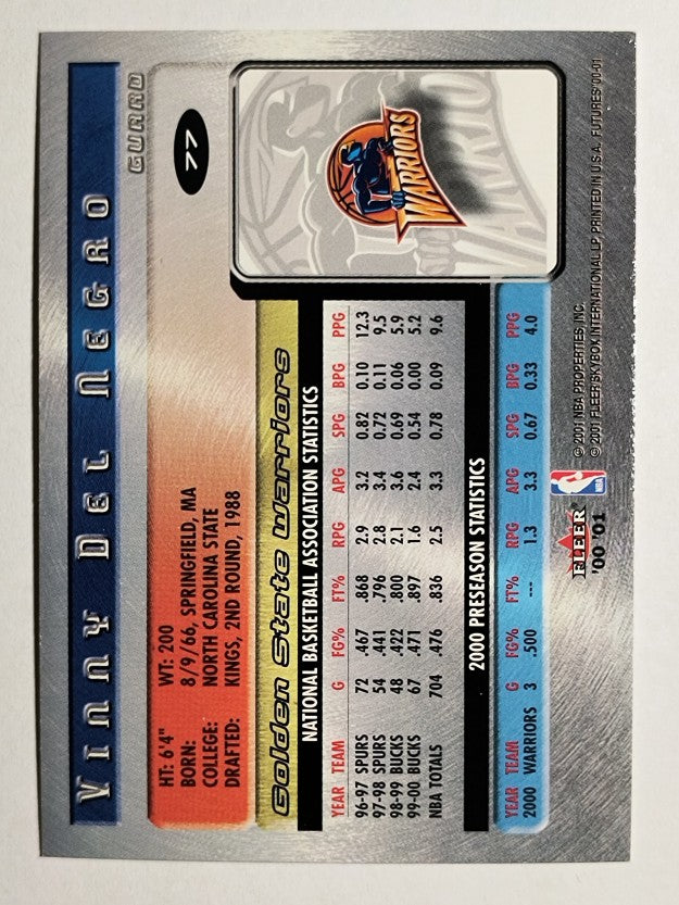 2000-01 Fleer Futures #77 Vinny Del Negro