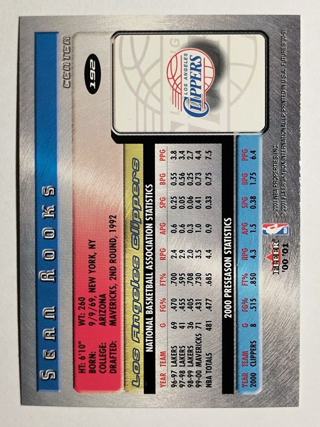 2000-01 Fleer Futures #192 Sean Rooks
