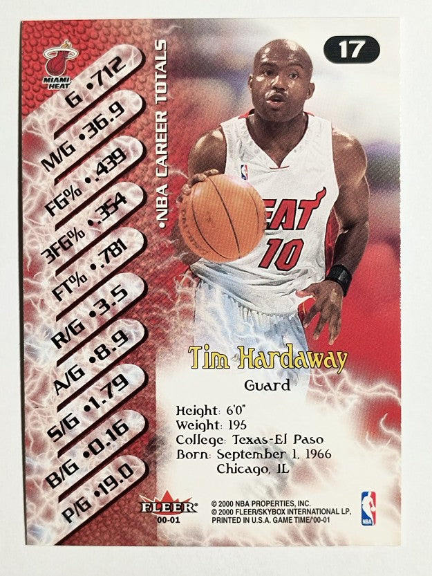 2000-01 Fleer Game Time #17 Tim Hardaway