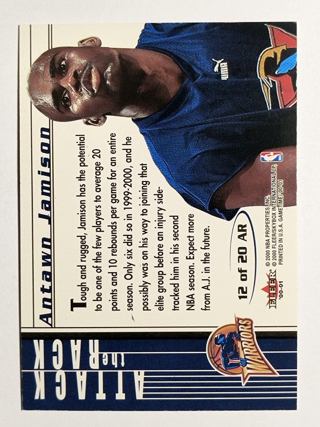 2000-01 Fleer Game Time Attack the Rack #AR12 Antawn Jamison
