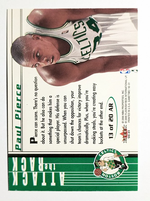 2000-01 Fleer Game Time Attack the Rack #AR13 Paul Pierce