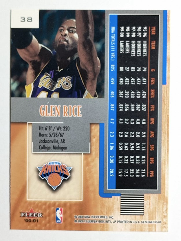 2000-01 Fleer Genuine #38 Glen Rice
