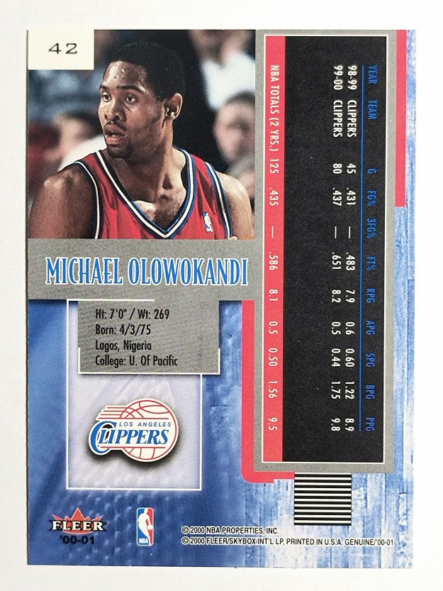 2000-01 Fleer Genuine #42 Michael Olowokandi
