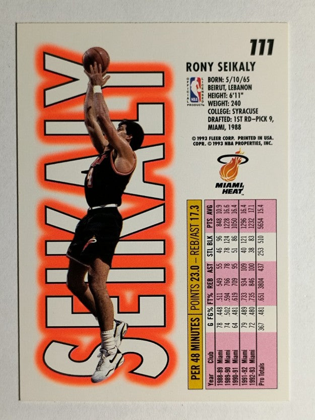 1993-94 Fleer #111 Rony Seikaly