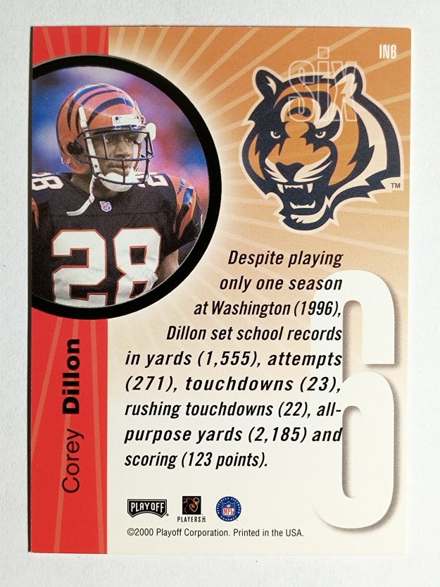 2000 Playoff Prestige Inside the Numbers #IN6 Corey Dillon