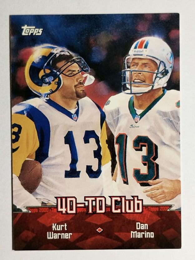 2000 Topps Combos #TC10 Kurt Warner/Dan Marino (NM)