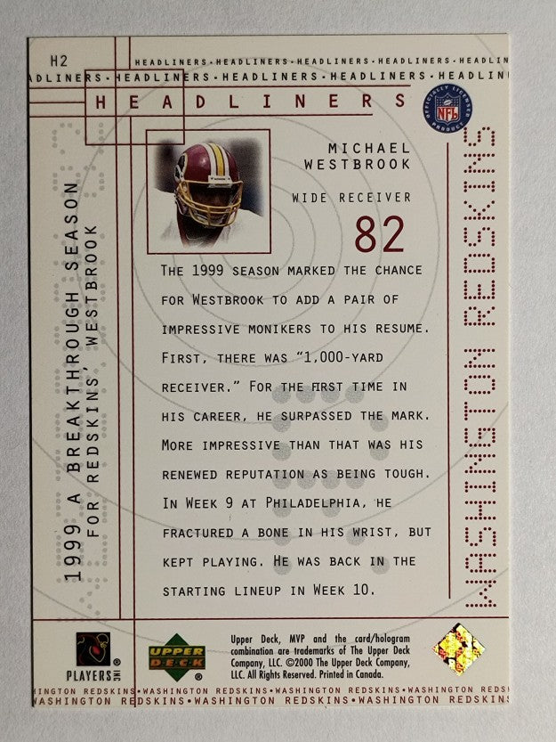 2000 Upper Deck MVP Headliners #H2 Michael Westbrook
