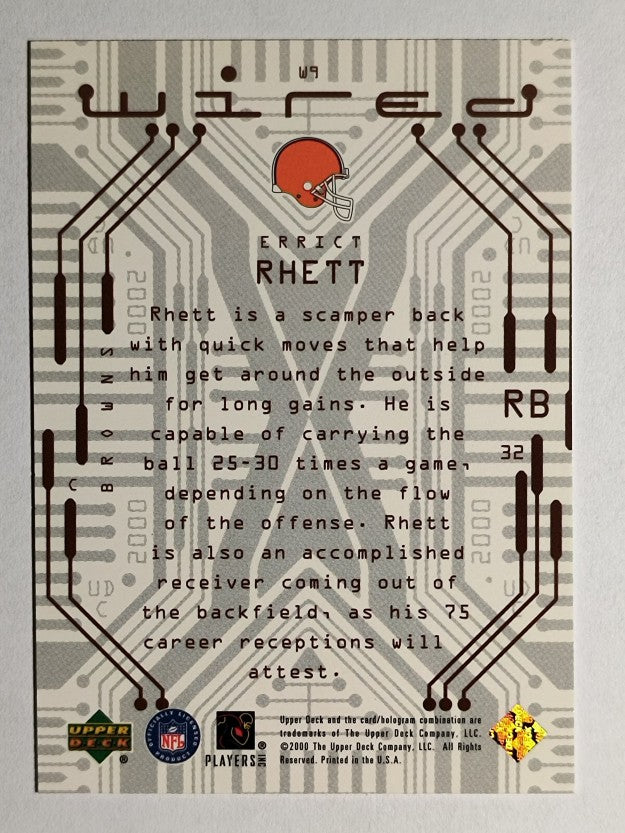 2000 Upper Deck Wired #W9 Errict Rhett