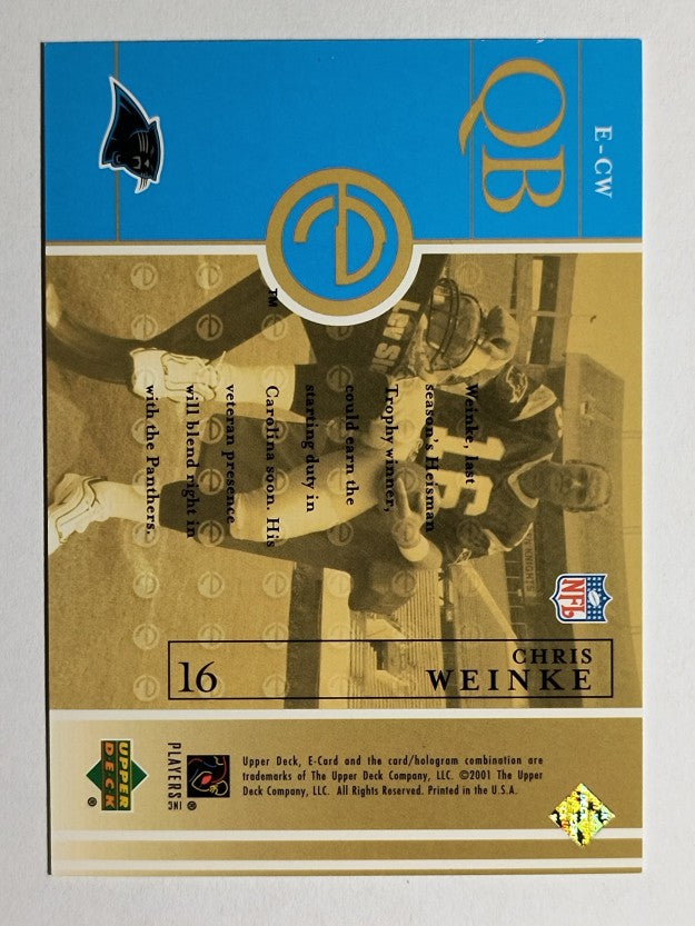 2001 Upper Deck e-Card #ECW Chris Weinke