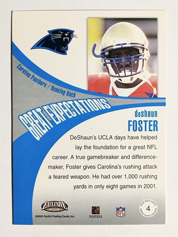 2002 Pacific Exclusive Great Expectations #4 DeShaun Foster