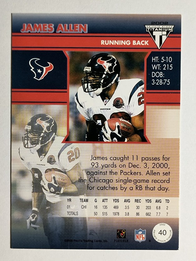 2002 Titanium Retail #40 James Allen