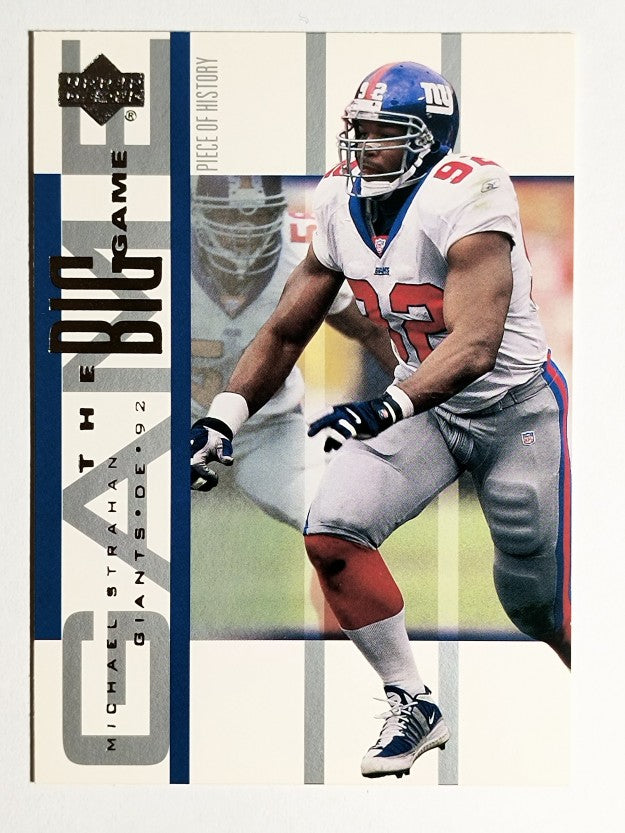 2002 UD Piece of History The Big Game #BG20 Michael Strahan