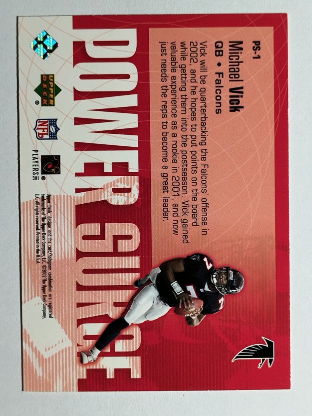 2002 Upper Deck Power Surge #PS1 Michael Vick (NM)