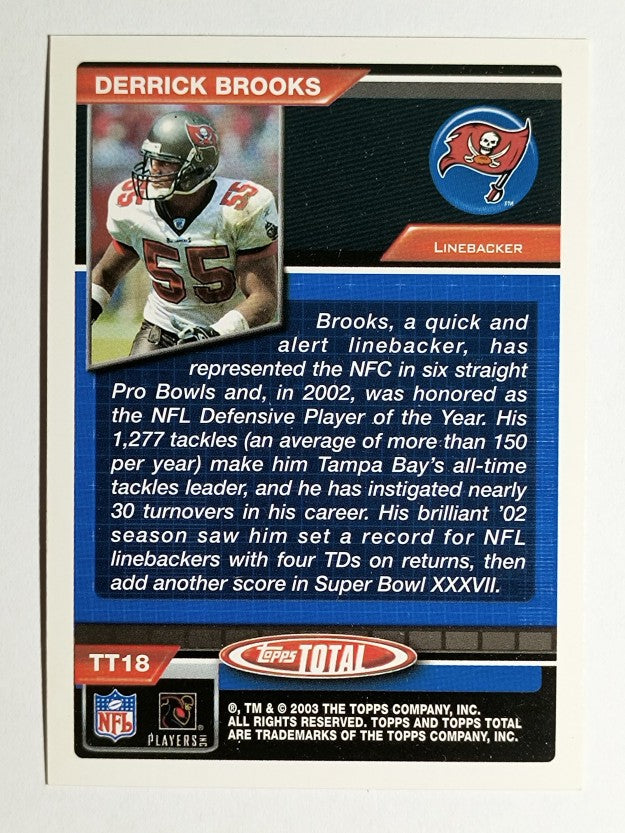 2003 Topps Total Total Topps #TT18 Derrick Brooks