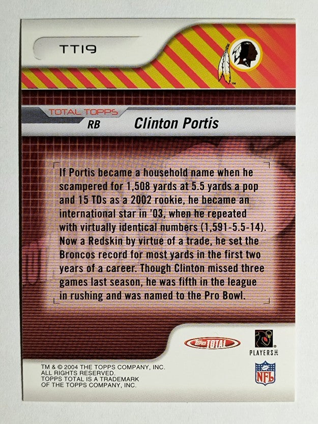 2004 Topps Total Total Topps #TT19 Clinton Portis