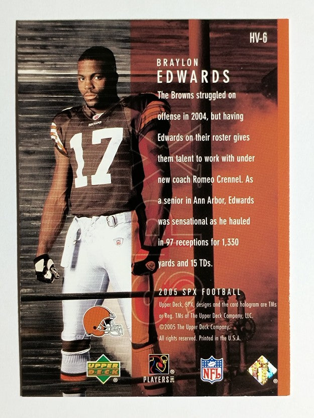 2005 SPx Holoview #6 Braylon Edwards (NM)