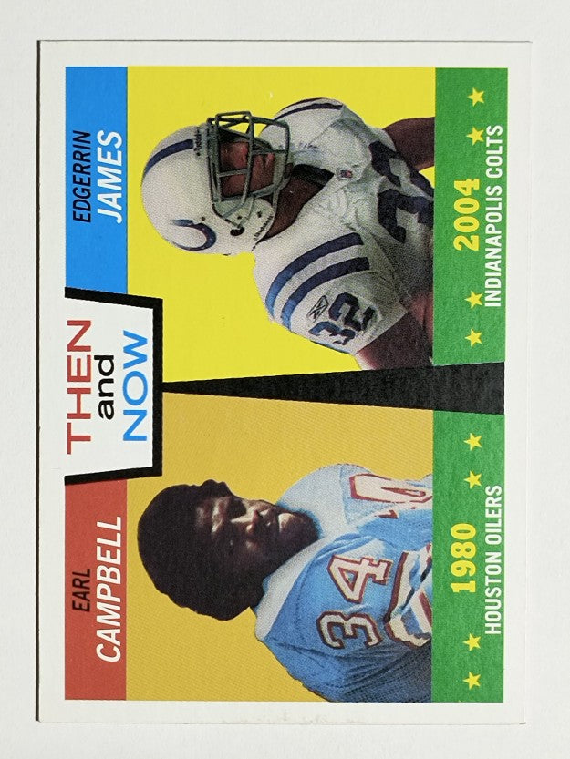 2005 Topps Heritage Then and Now #TN5 Earl Campbell/Edgerrin James