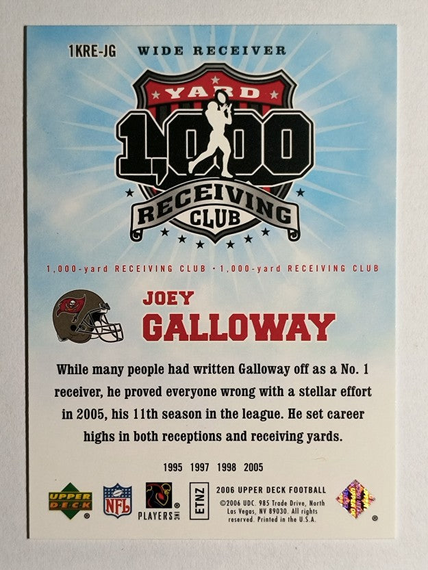 2006 Upper Deck 1000 Yard Receiving Club #1KREJG Joey Galloway