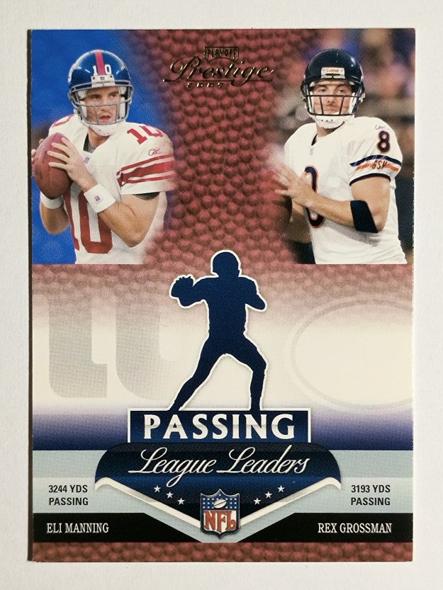 2007 Playoff Prestige League Leaders #6 Eli Manning/Rex Grossman (NM)