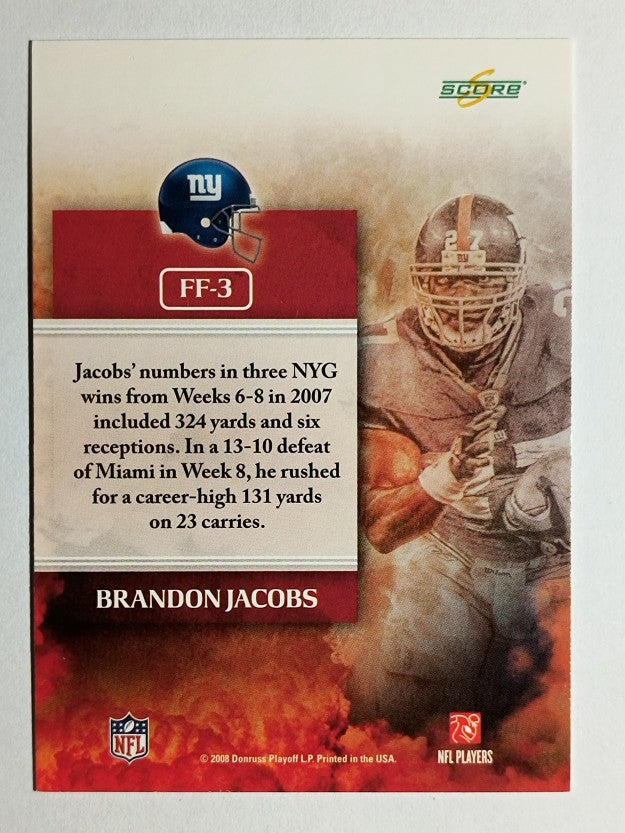 2008 Score Future Franchise #3 Brandon Jacobs