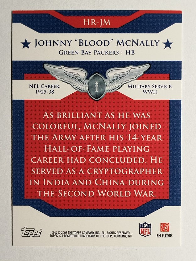 2008 Topps Honor Roll #HRJM Johnny Blood McNally