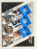 2009 Donruss Threads Triple Threat Jake Delhomme/Steve Smith/DeAngelo Williams