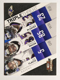 2009 Donruss Threads Triple Threat Joe Flacco/Derrick Mason/Willis McGahee (NM)
