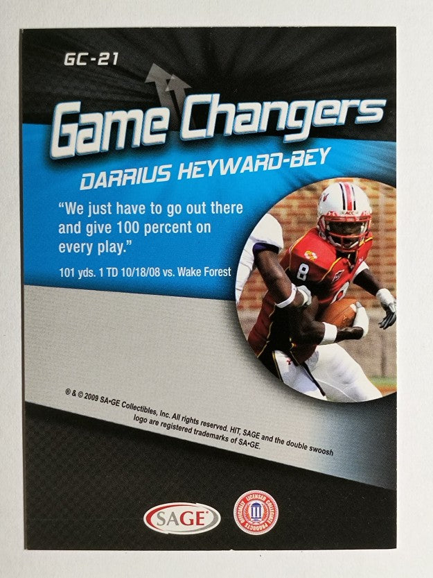 2009 SAGE HIT Game Changers #G21 Darrius Heyward-Bey (NM)