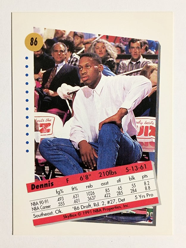 1991-92 SkyBox #86 Dennis Rodman