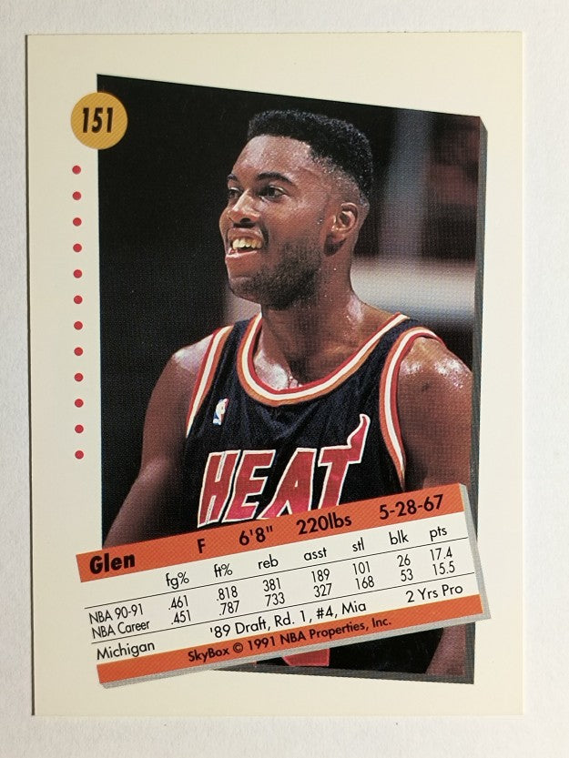 1991-92 SkyBox #151 Glen Rice