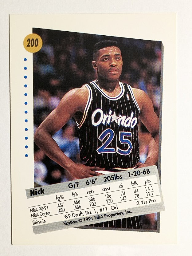 1991-92 SkyBox #200 Nick Anderson