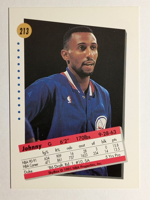 1991-92 SkyBox #213 Johnny Dawkins