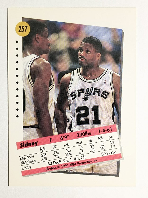 1991-92 SkyBox #257 Sidney Green