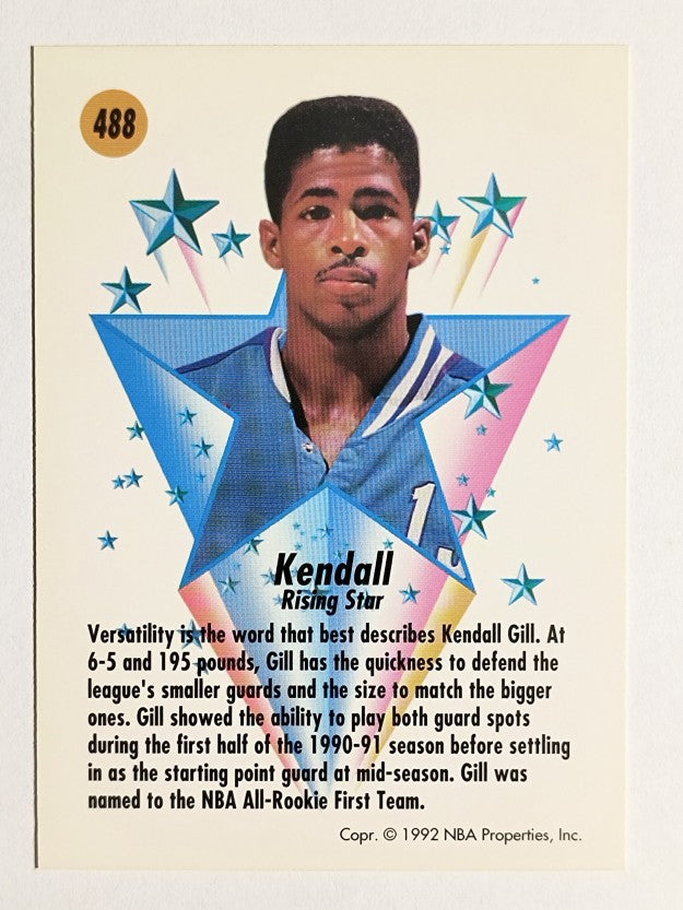 1991-92 SkyBox #488 Kendall Gill RS