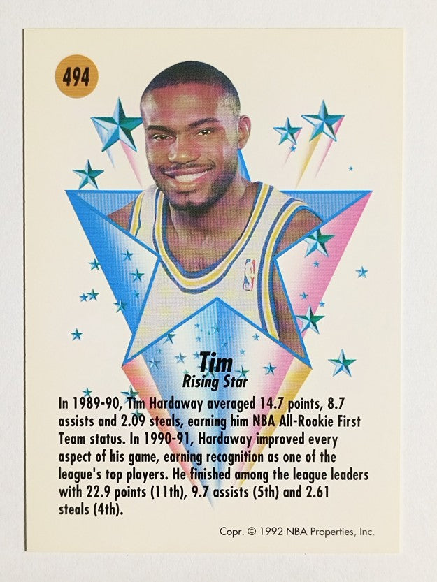 1991-92 SkyBox #494 Tim Hardaway RS