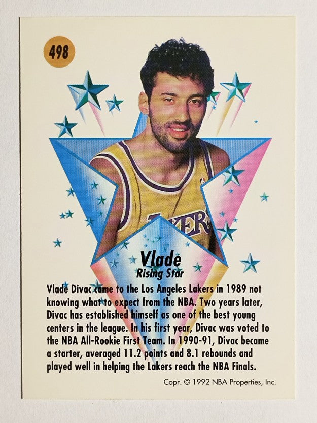 1991-92 SkyBox #498 Vlade Divac RS