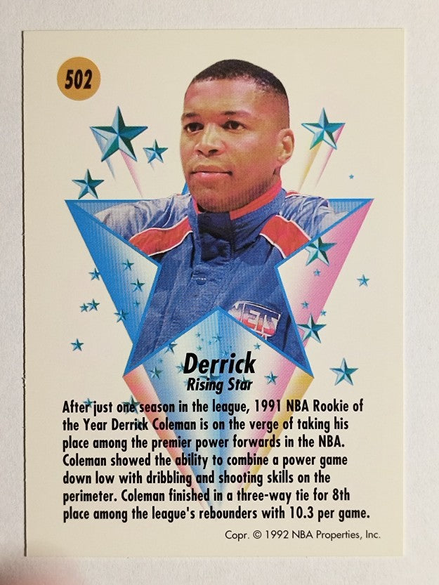 1991-92 SkyBox #502 Derrick Coleman RS
