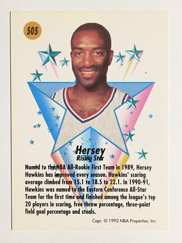 1991-92 SkyBox #505 Hersey Hawkins RS
