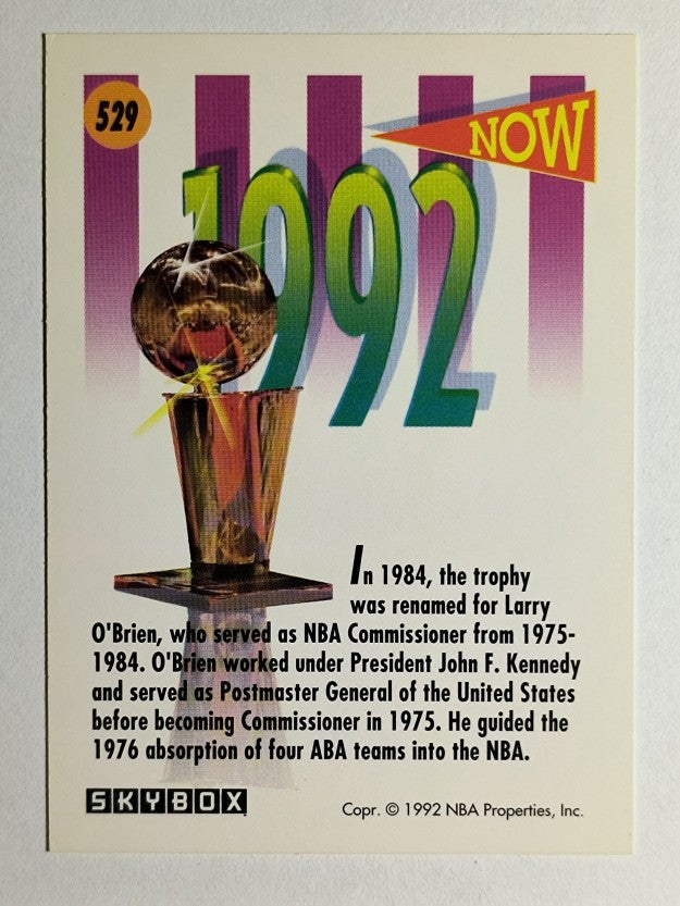 1991-92 SkyBox #529 Championship Trophy