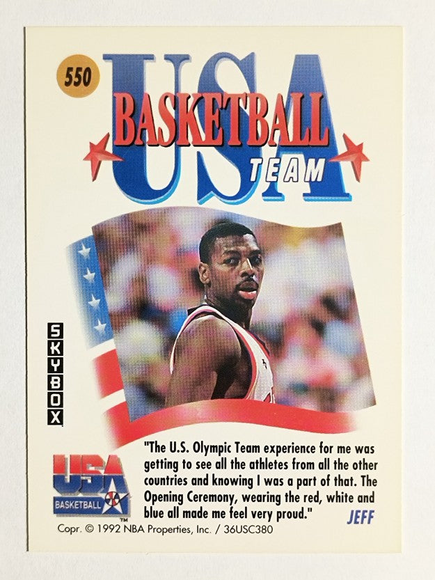 1991-92 SkyBox #550 Jeff Grayer USA