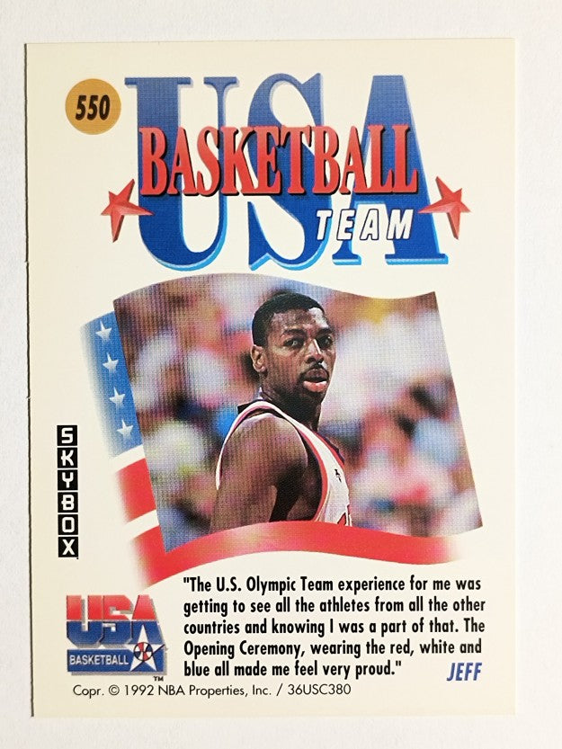 1991-92 SkyBox #550 Jeff Grayer USA
