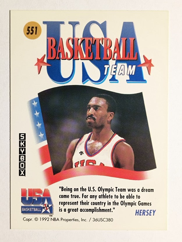 1991-92 SkyBox #551 Hersey Hawkins USA