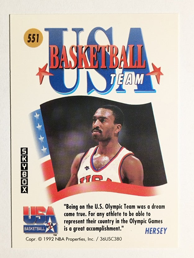 1991-92 SkyBox #551 Hersey Hawkins USA