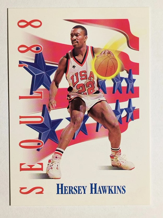 1991-92 SkyBox #551 Hersey Hawkins USA