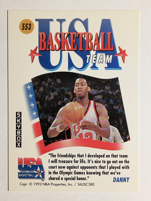 1991-92 SkyBox #553 Danny Manning USA