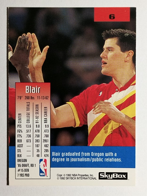 1992-93 SkyBox #6 Blair Rasmussen