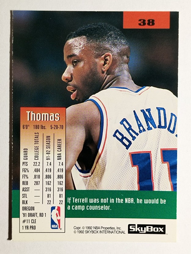 1992-93 SkyBox #38 Terrell Brandon