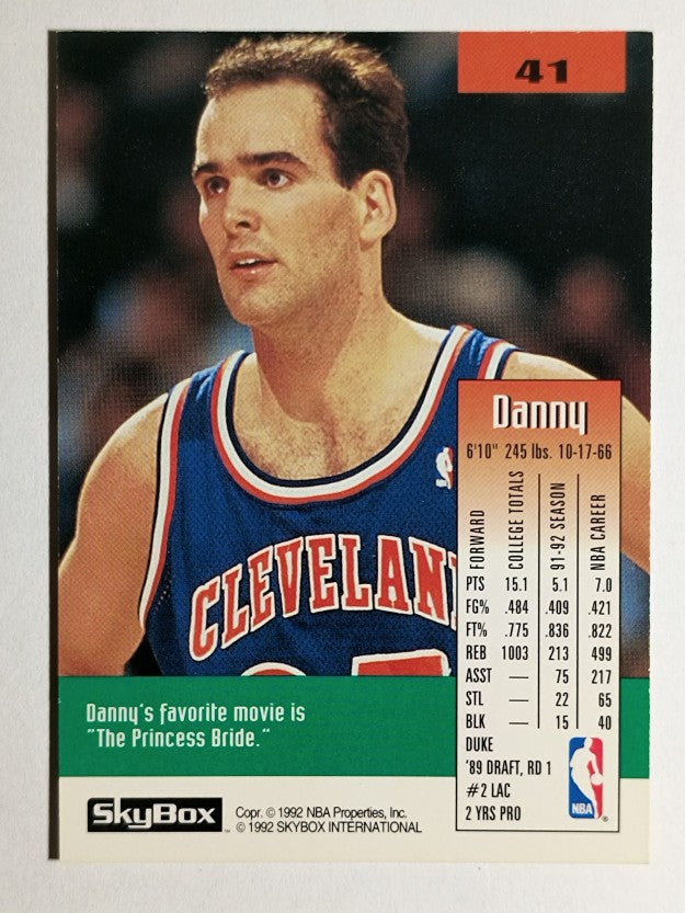1992-93 SkyBox #41 Danny Ferry